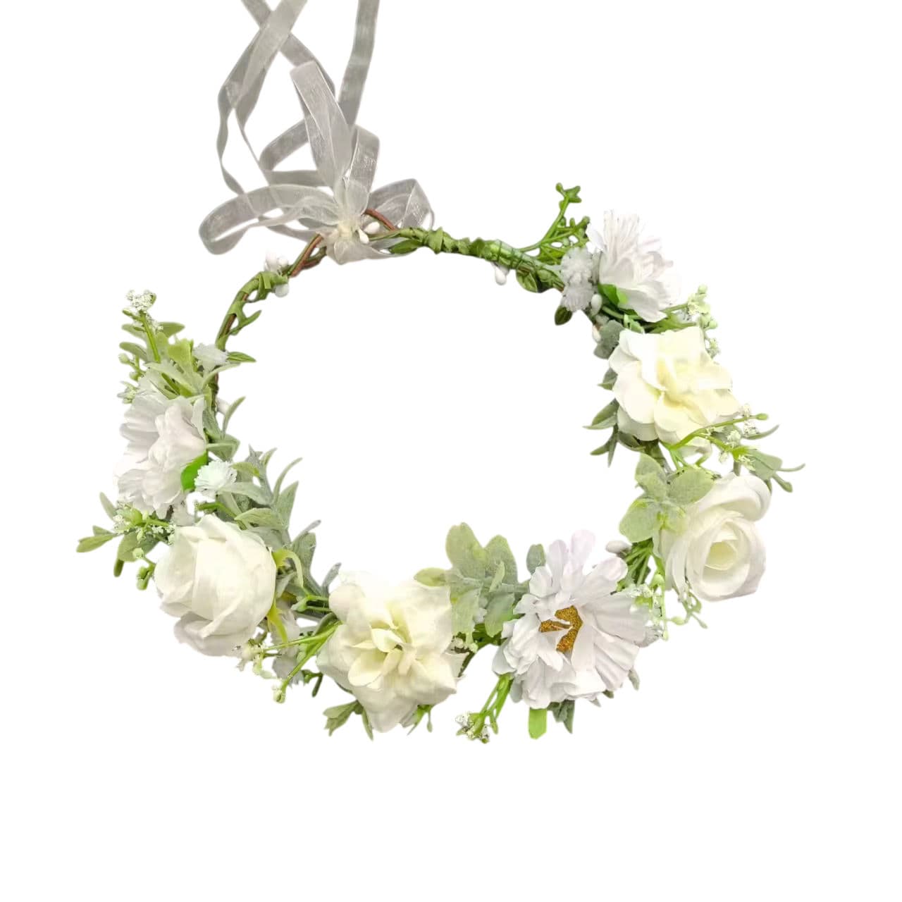 طوق ورد أبيض 